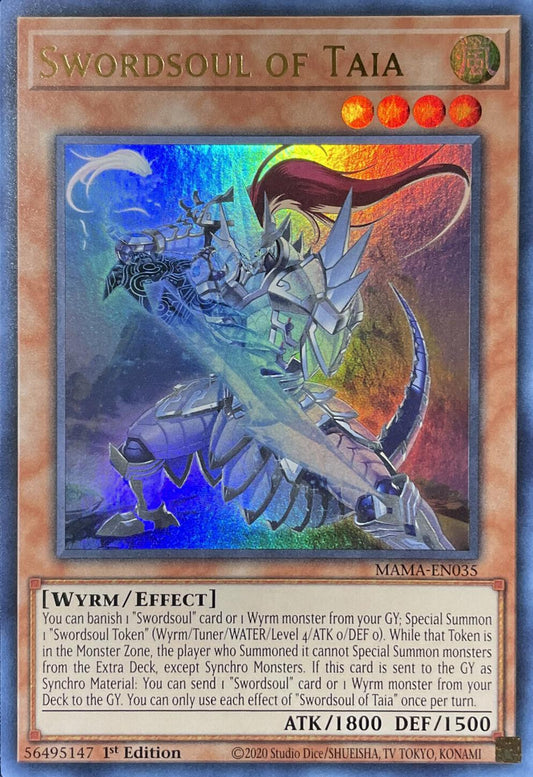 Yu-Gi-Oh! TCG Swordsoul of Taia MAMA-EN035 (1st Edition)