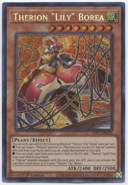 Yu-Gi-Oh! TCG Therion "Lily" Borea DIFO-EN006 (1st Edition)