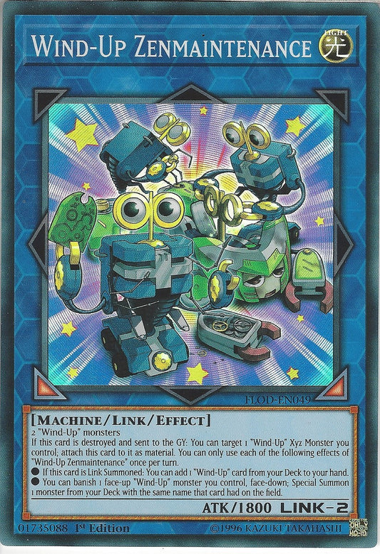 Yu-Gi-Oh! TCG Wind-Up Zenmaintenance FLOD-EN049 (1st Edition)