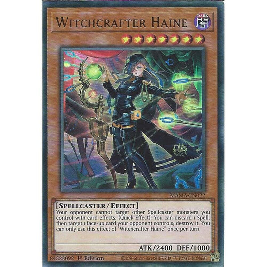 Yu-Gi-Oh! TCG Witchcrafter Haine MAMA-EN022 (1st Edition)