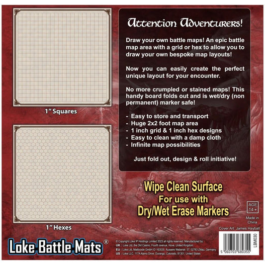 Battle Map Board - Grid & Hex