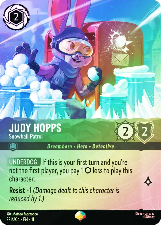 Lorcana TCG - Judy Hopps - Snowball Patrol - Epic - 221/204
