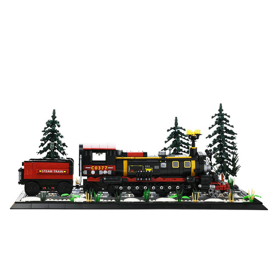 Toy Shop Snow Country Train Brick Building Set