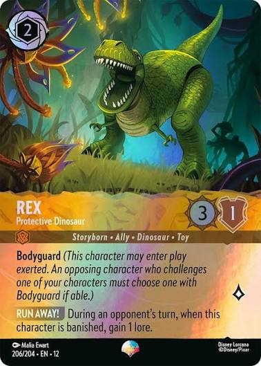 Lorcana TCG - Rex - Protective Dinosaur - Epic - 206/204