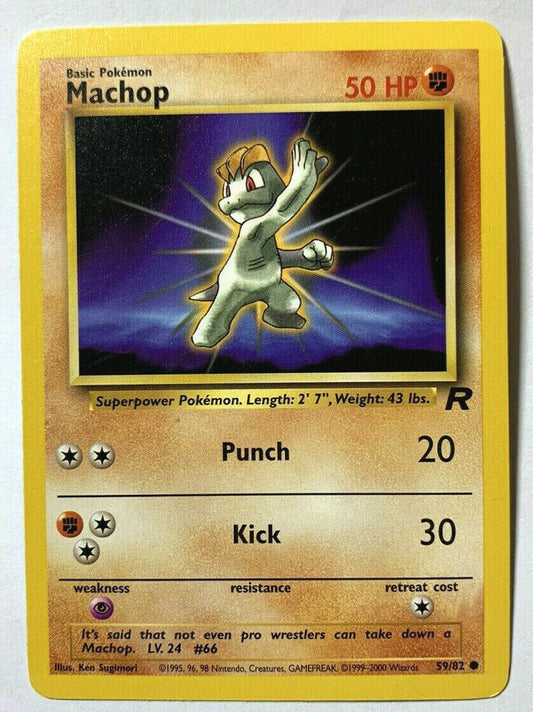 Pokemon TCG Machop (TR 59) Light Play Damage