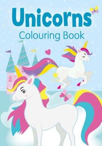 Unicorns Colouring Book - Blue